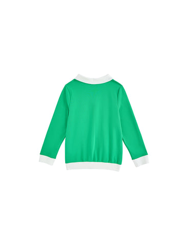 Ribbed Collar Polo