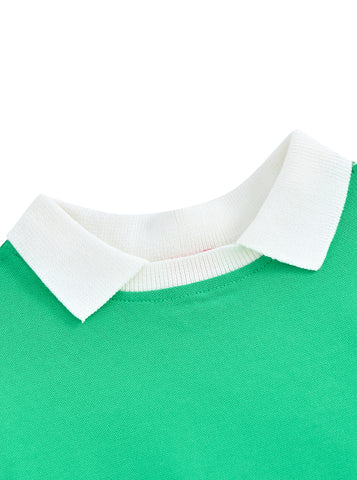 Ribbed Collar Polo
