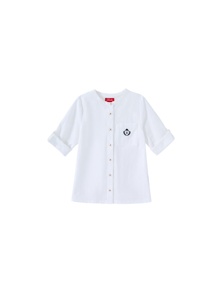 Embroidery Long Sleeve Shirt