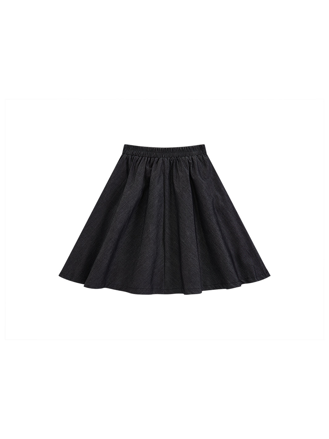 Denim A-line Skirt - Black – Lulu Kids Clothing