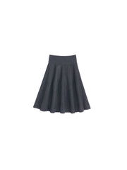 Denim Patch Yoke Skirt - Black Denim