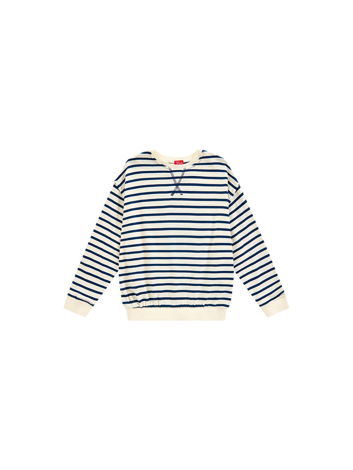 Classic Stripe Top - Steel/White