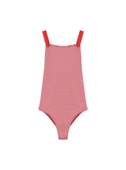 Seersucker Stripe Swimsuit - Red Stripe