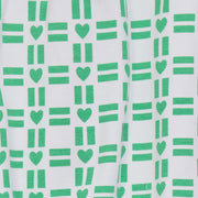 All Over Heart Print Romper - White/Green