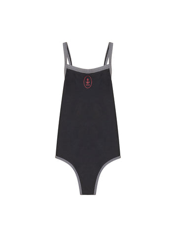 Seersucker Stripe Print Swimsuit