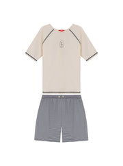 Boy Seersucker Stripe Swim Set