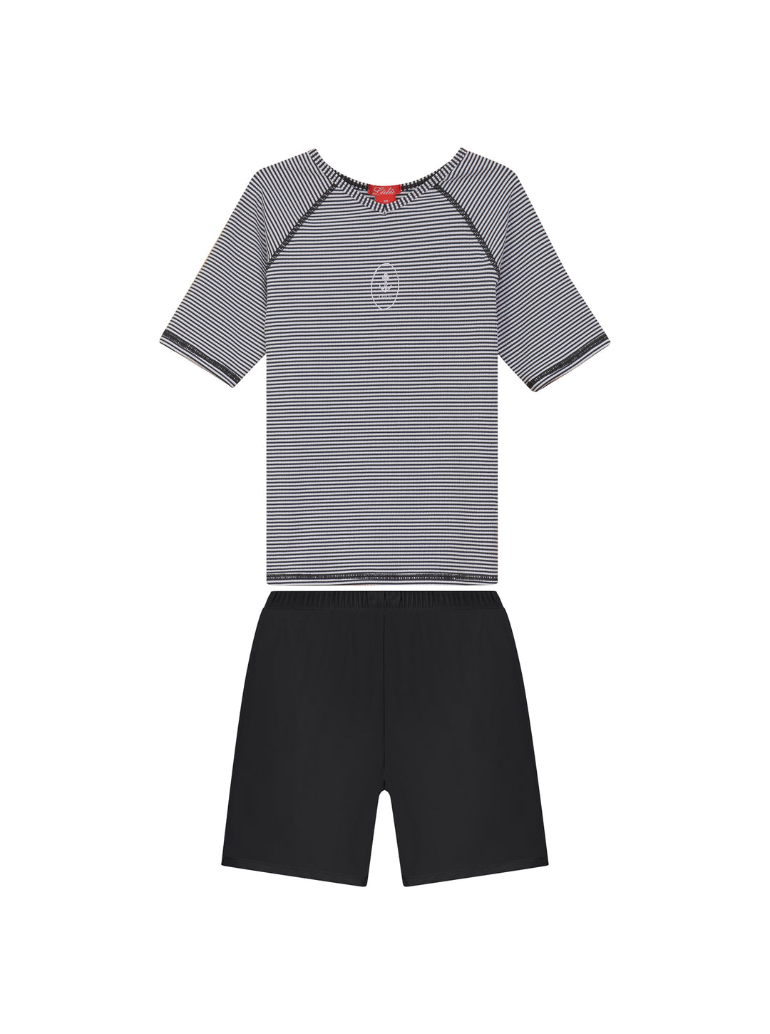Boy Seersucker Striped Swim Set