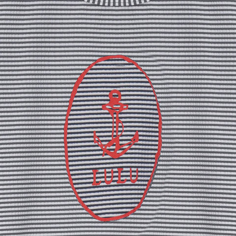 Seersucker Striped T-shirt - Black Stripe