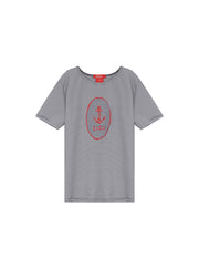 Seersucker Striped T-shirt - Black Stripe
