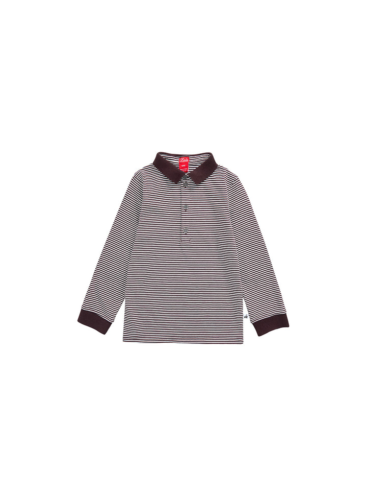 Striped Polo - Brown