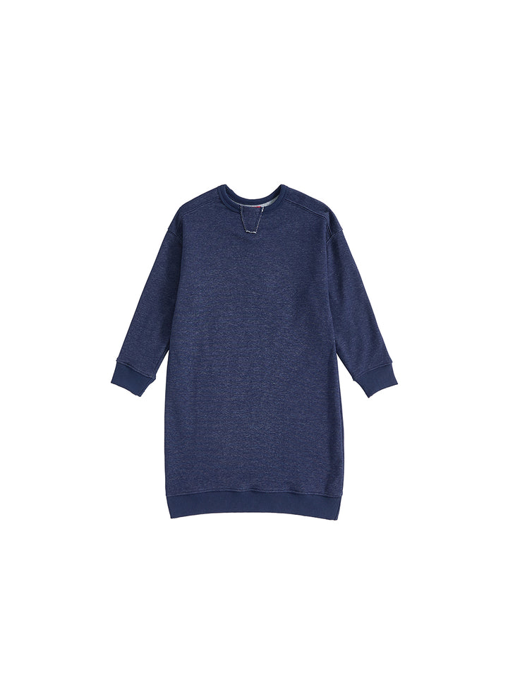 French Terry Dress - Navy