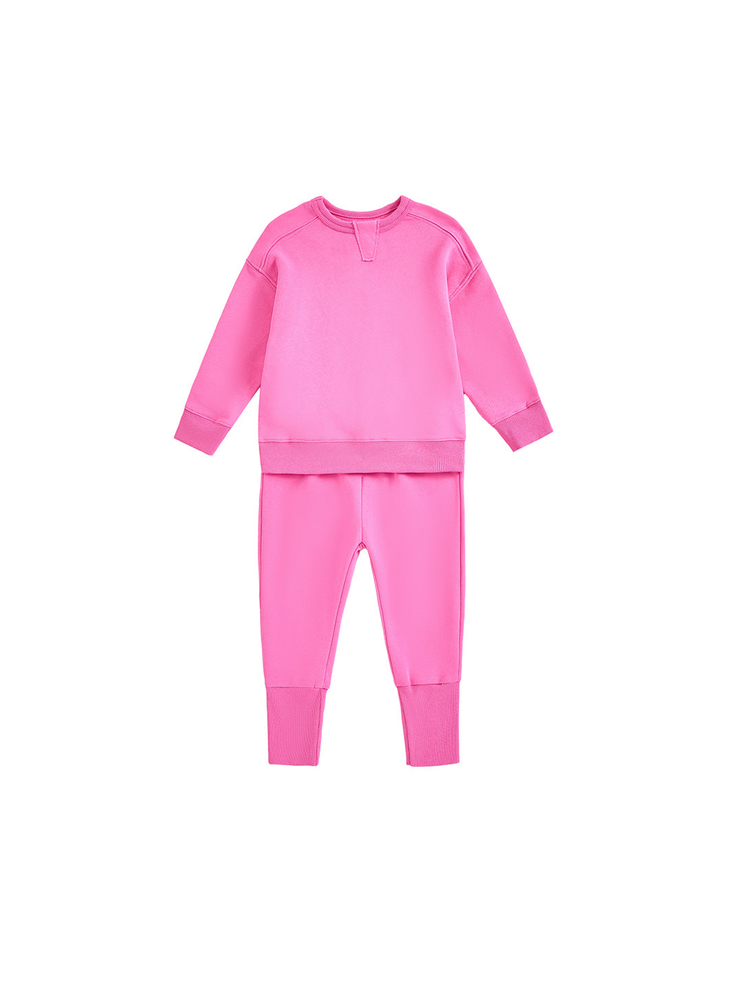 Baby French Terry Set - Hot Pink