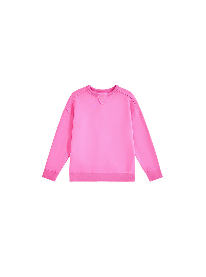 French Terry Cut Top - Hot Pink
