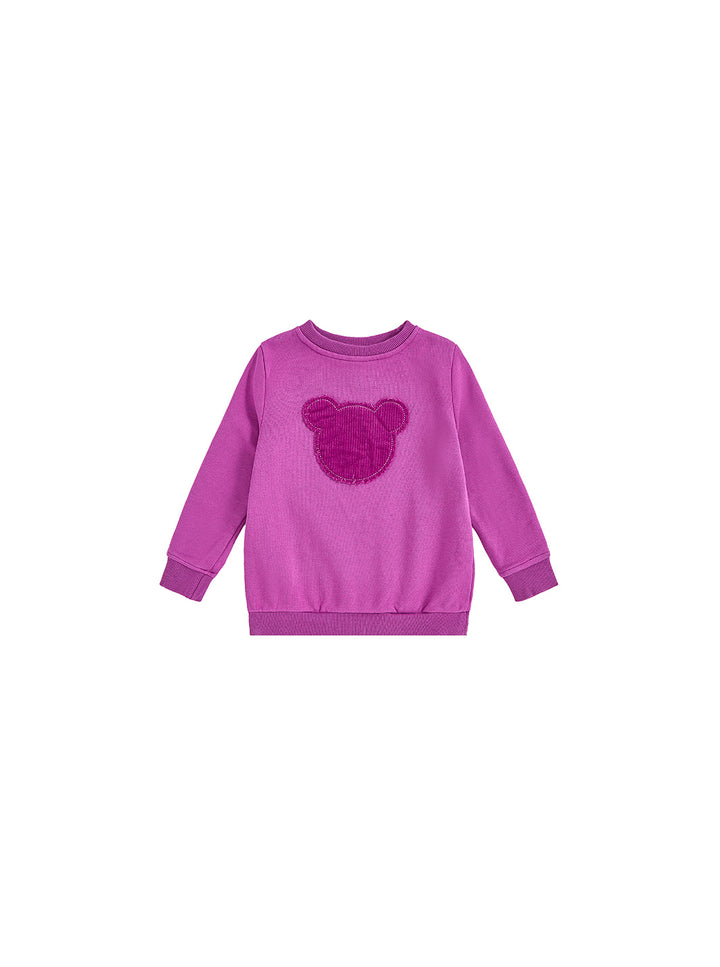 Bear Corduroy Top - Purple