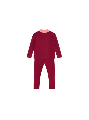 Baby Contrast Mock Neck Set - Girl
