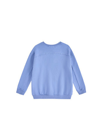 Smiley Print Top- Blue