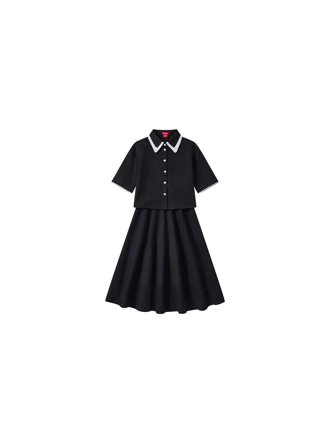 Collar Shirt / Skirt Set