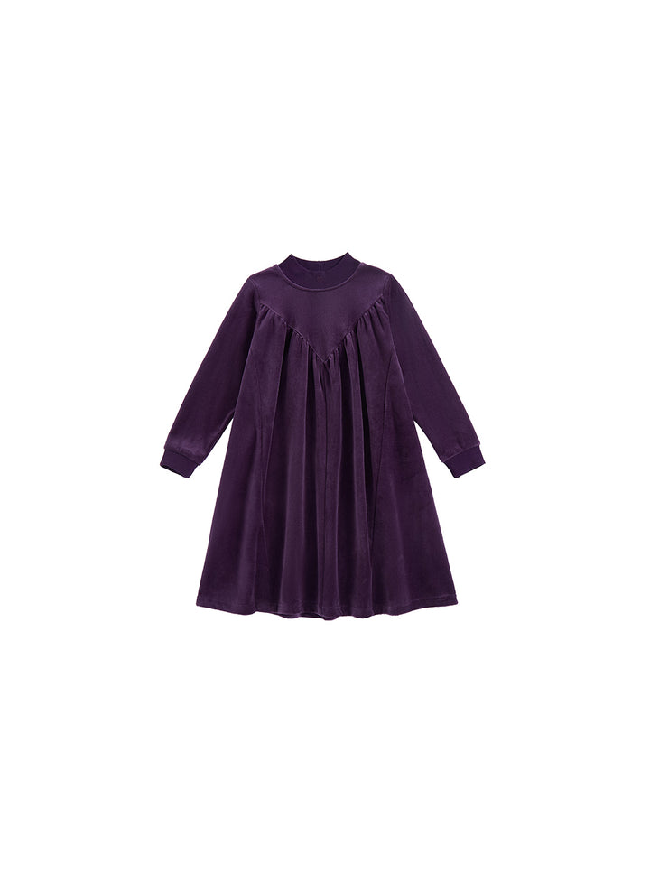 Velour Mock Neck Dress
