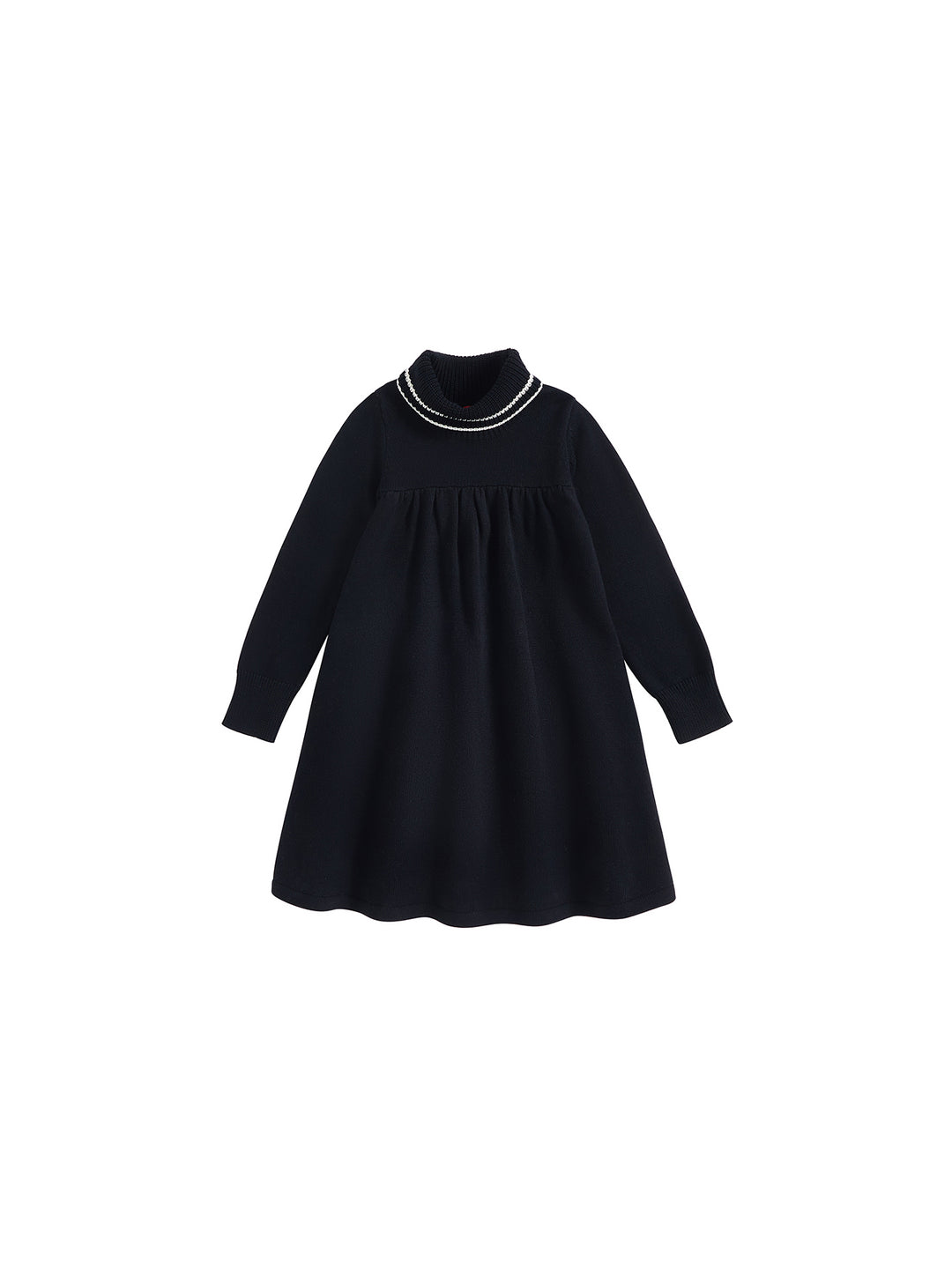 Knit Turtleneck Stripe Dress