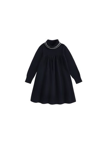 Knit Turtleneck Stripe Dress