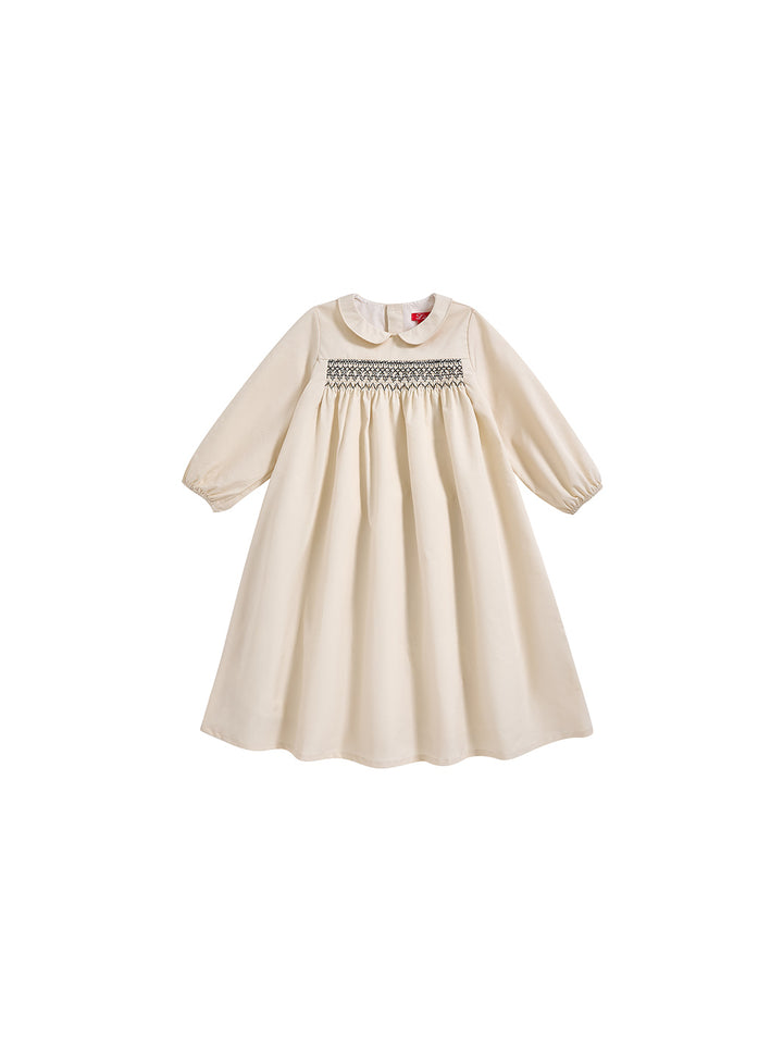 Smocked Dress - Cream