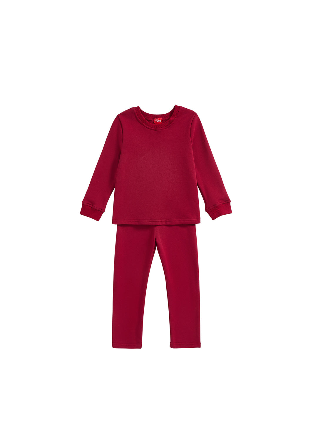 Baby French Terry Solid Set - Deep Maroon