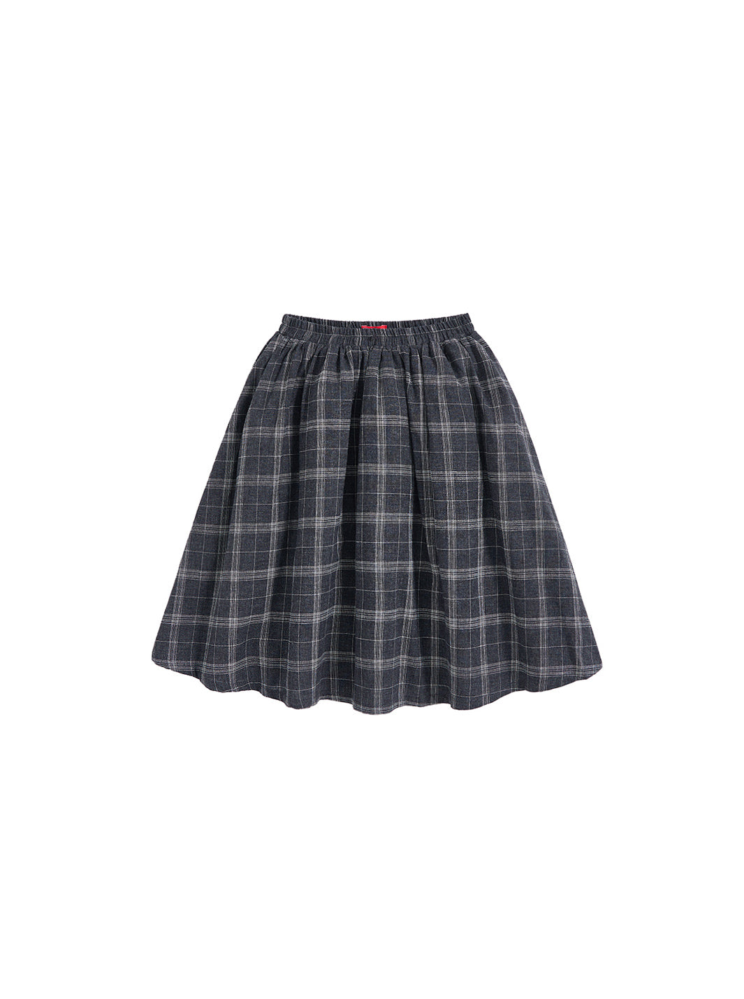 Grey Plaid Skirt