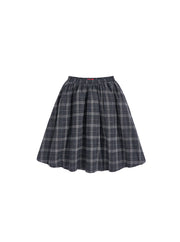 Grey Plaid Skirt