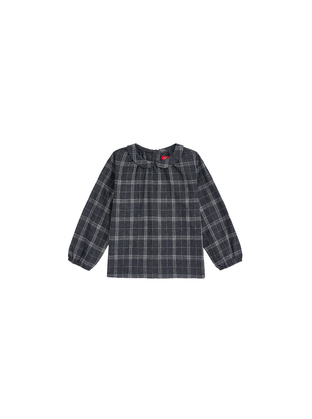 Grey Plaid Collar Shirt