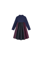 Plaid Mock Neck Dress