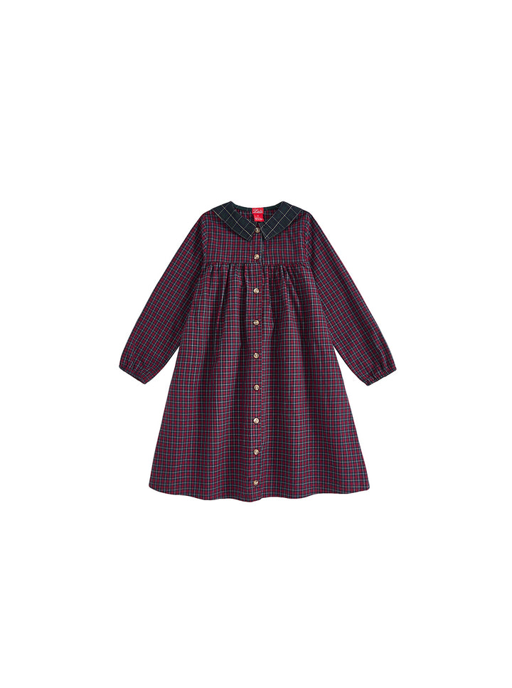 Plaid Sailor Collar Dress