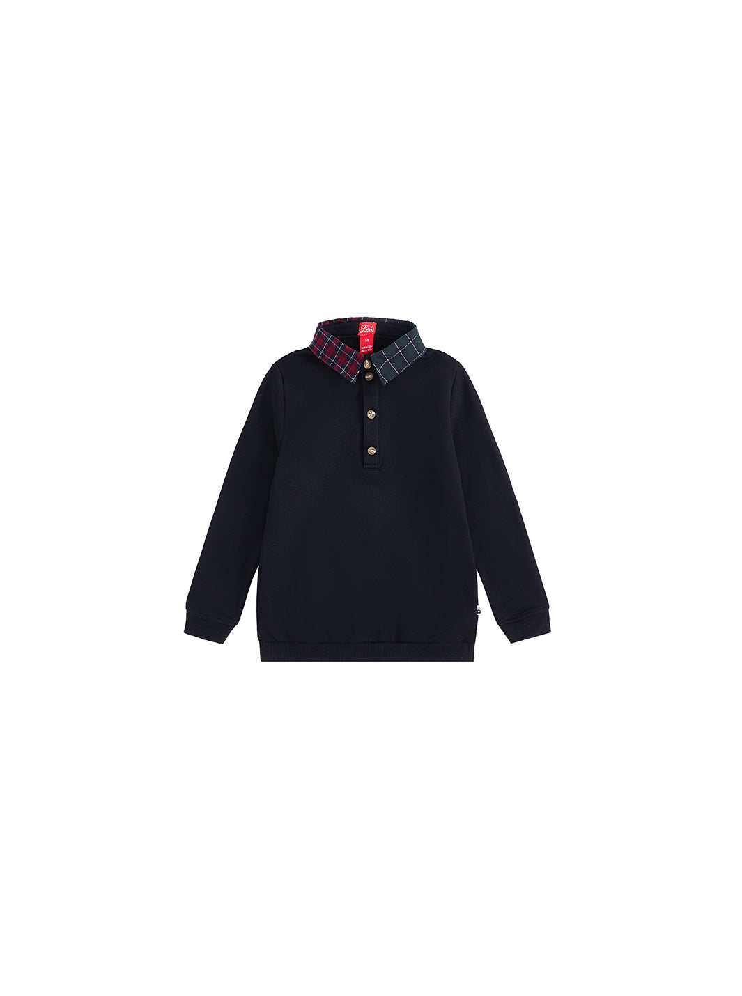 Plaid Collar Polo