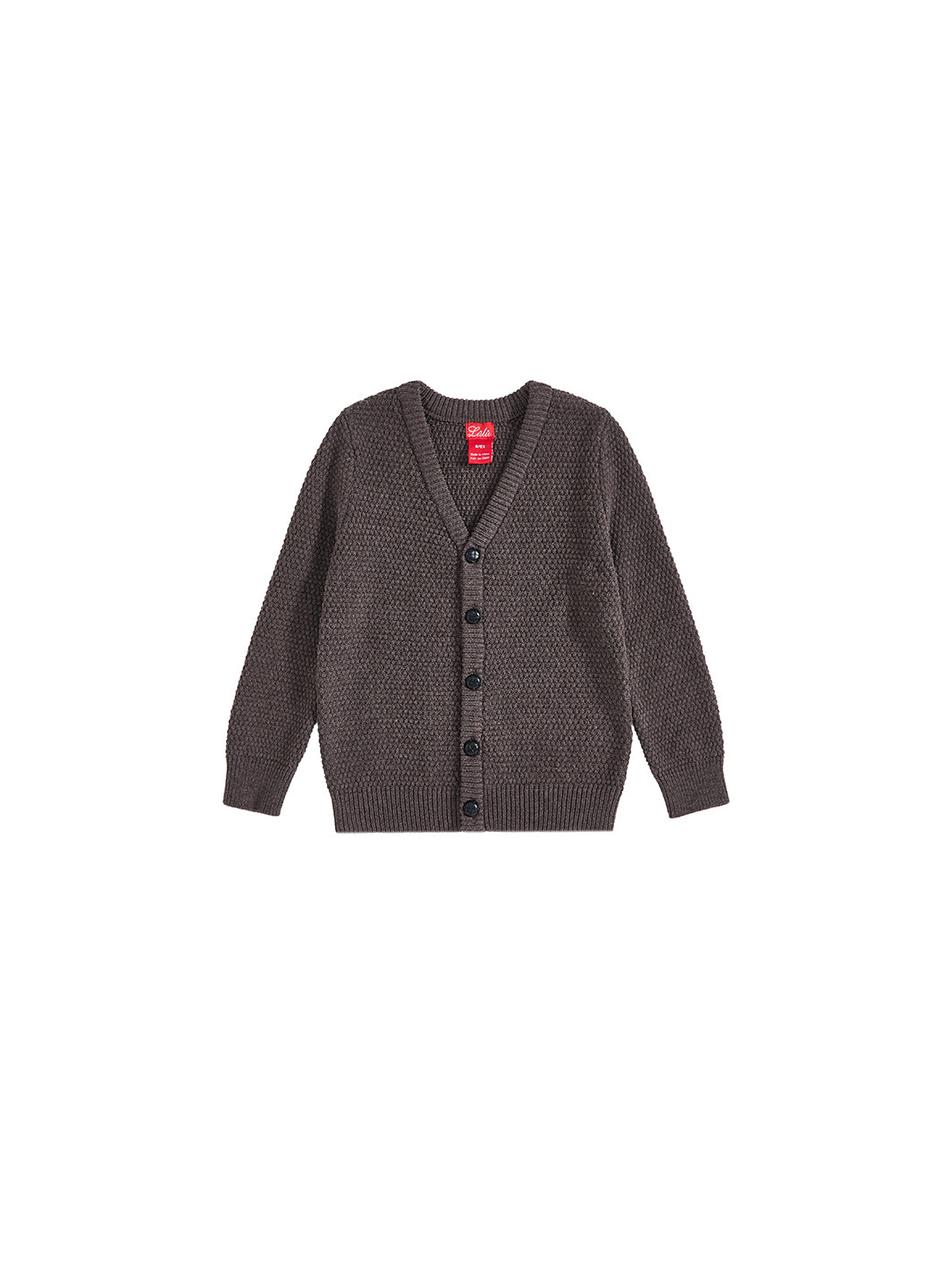 Basket Weave Cardigan - Wood Mix