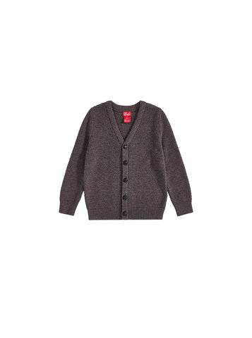 Basket Weave Cardigan - Wood Mix