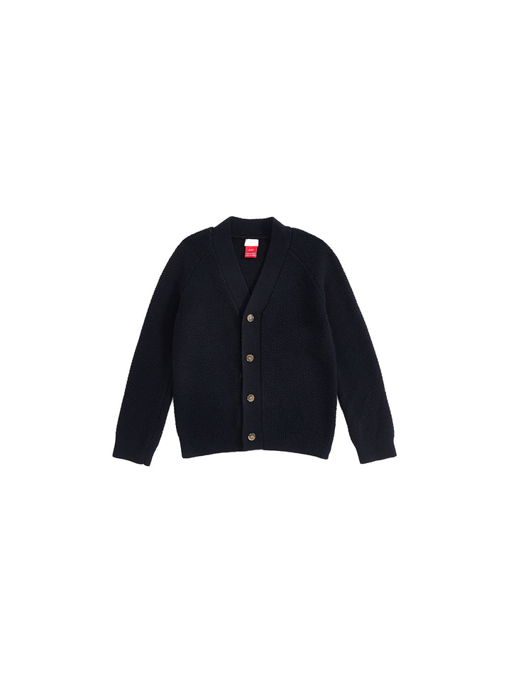 Crochet Knit Cardigan - Black