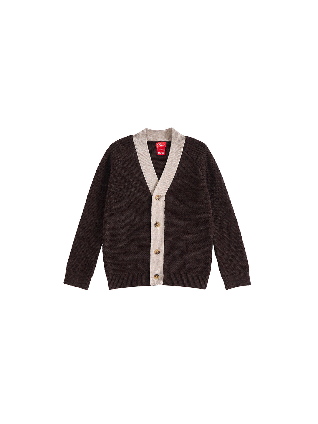Crochet Knit Cardigan - Brown