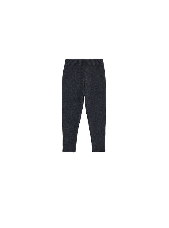 Rib Knit Leggings - Charcoal