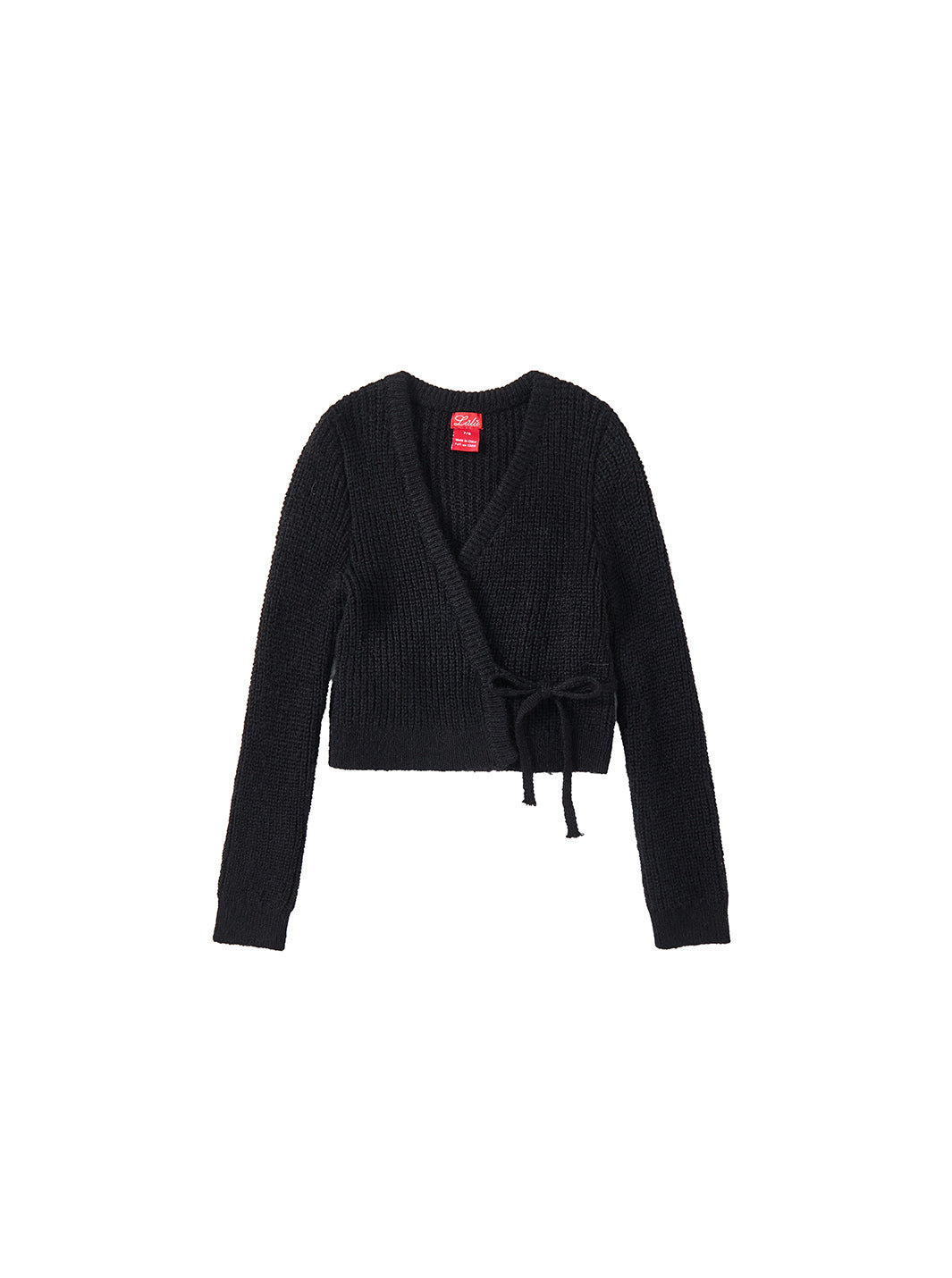 Cardigan Wrap Style Sweater - Black