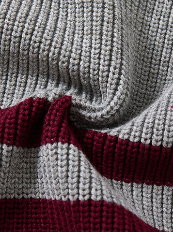 Striped Sweater - Ash Grey