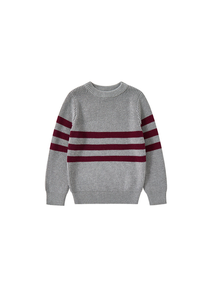 Striped Sweater - Ash Grey