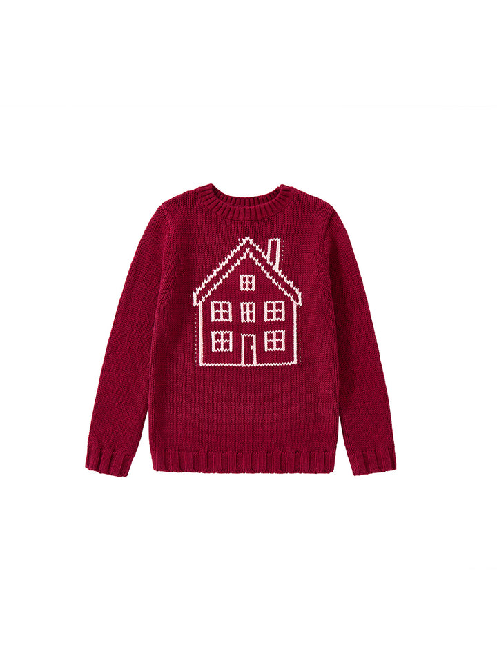 Big House Sweater - Burnt Red Mix