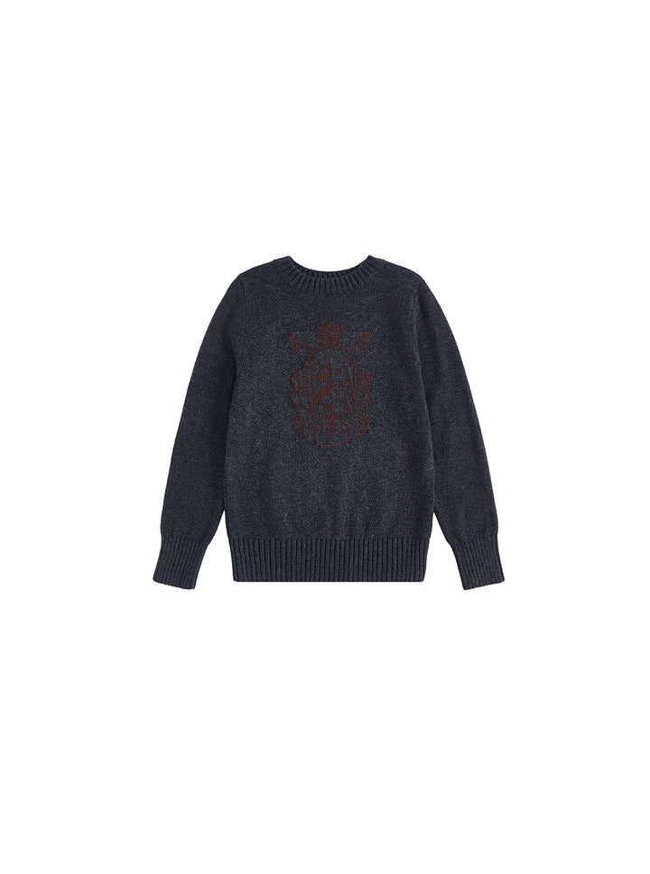Emblem Sweater - Charcoal Mélange