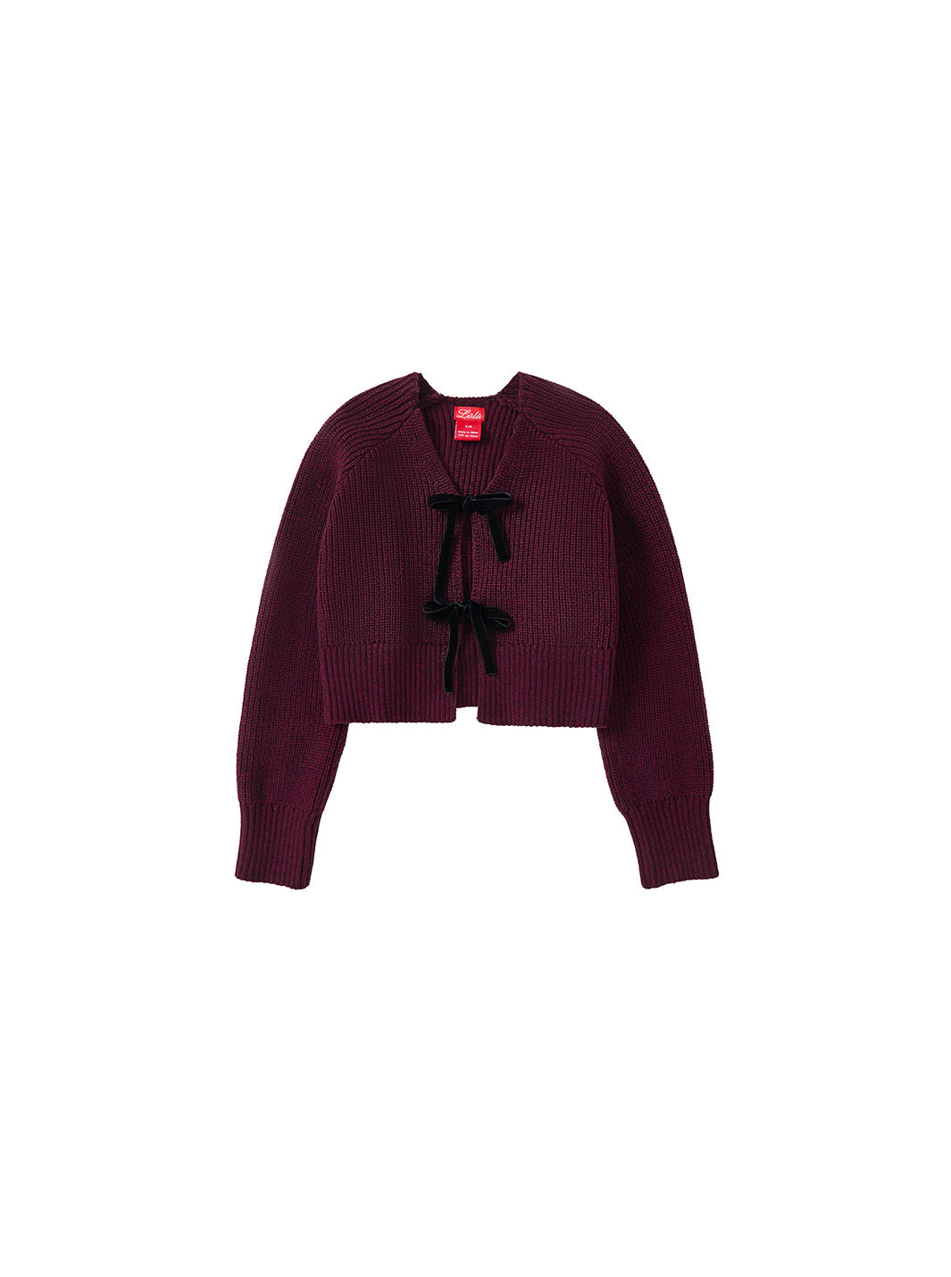 Cardigan Trim Bow Sweater