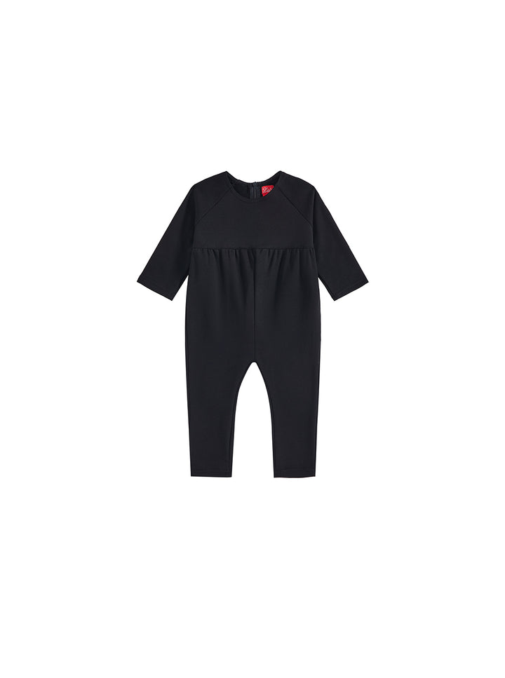 Solid Overall Robe - Black