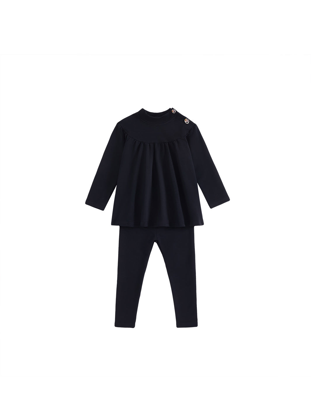 Baby Mock Neck Buttons Set