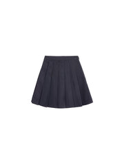 Denim Pleated Skirt