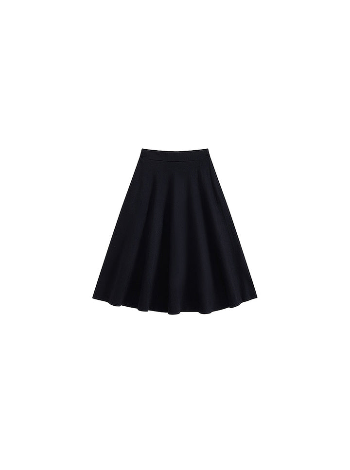 Scuba Thin Tea-Length Skirt