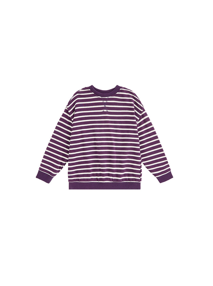 Classic Stripe Top - Plum/White