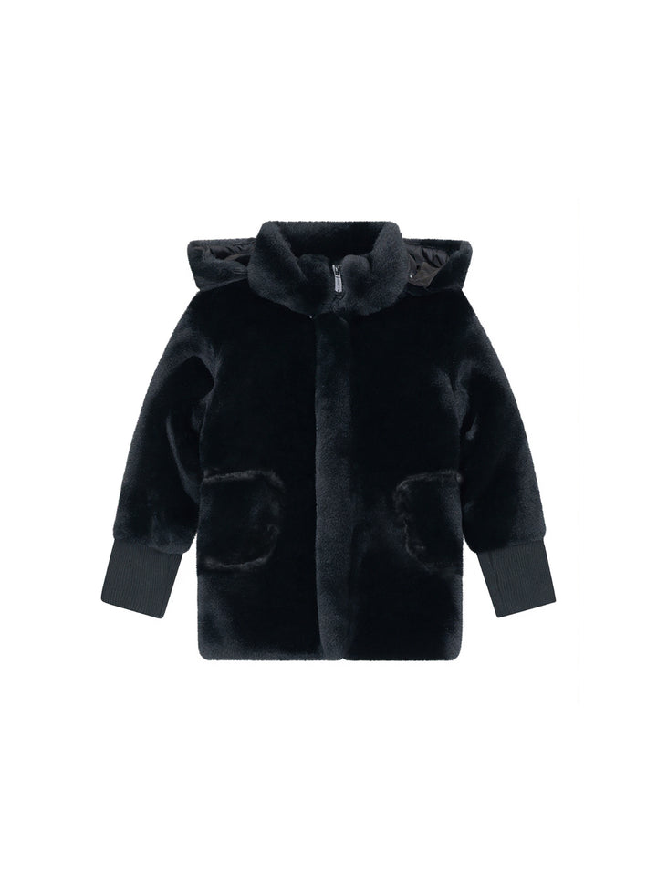 Fur mockneck Coat