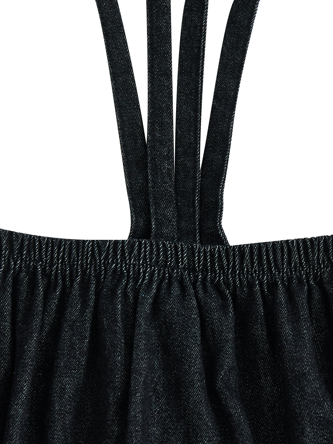 Denim Romper - Black